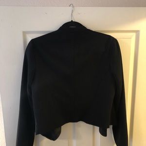 elevenses Other - Cropped black blazer with satin lapels. elevenses Other - Cropped black blazer with satin lapels.